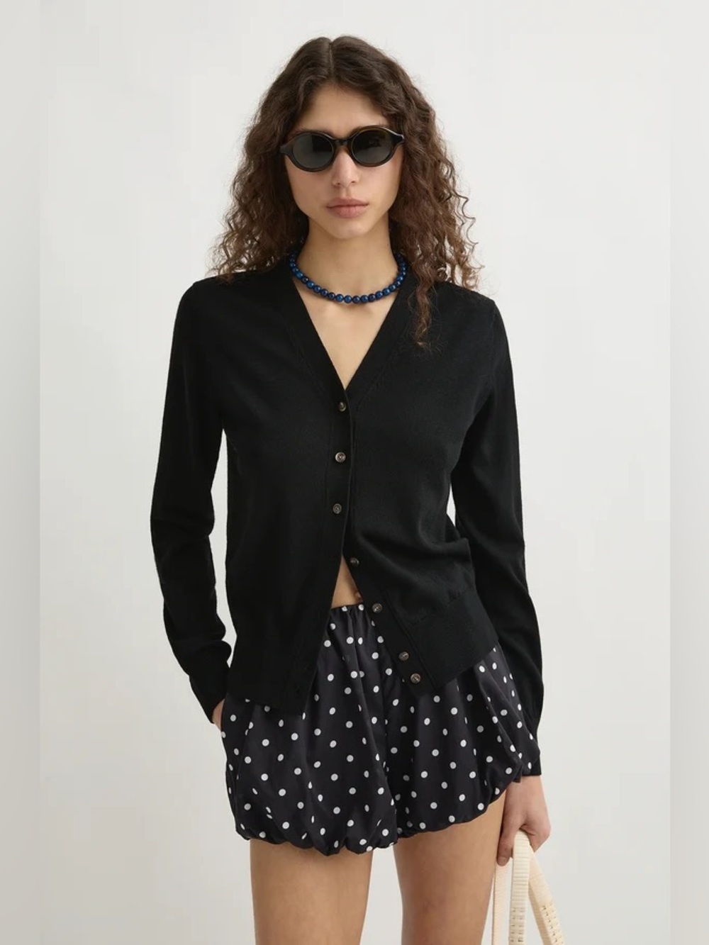 Posse NWT Small Finley Cardigan Black Wool V Neck